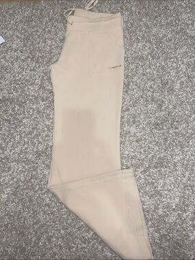 bebe Cream Pull-On Track Joggers with Drawstring